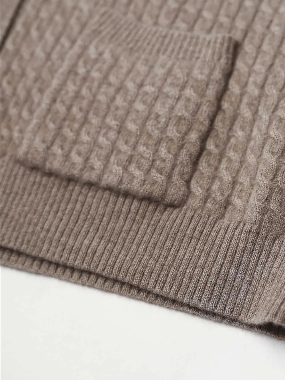 100% Mongolian Cashmere Patten Cardigan