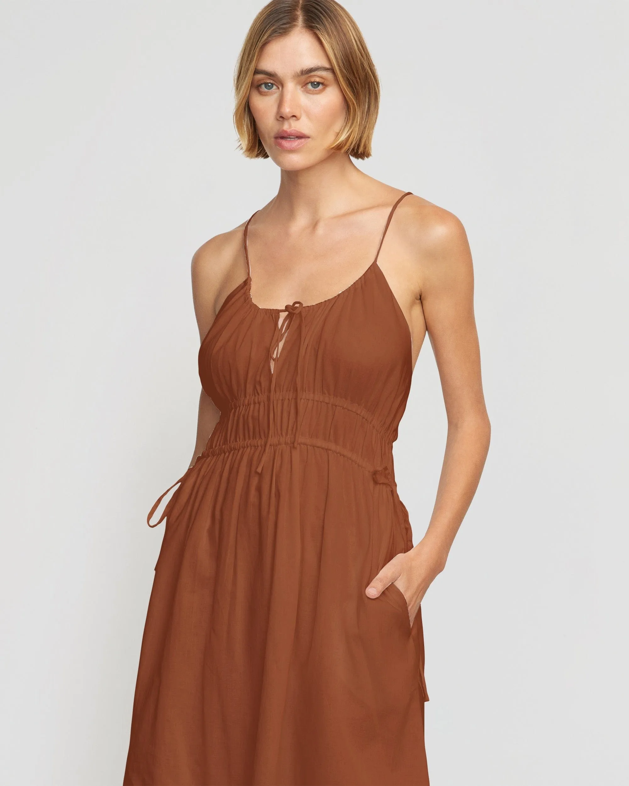 Alessandra Sculpted Cinched-Waist Dress