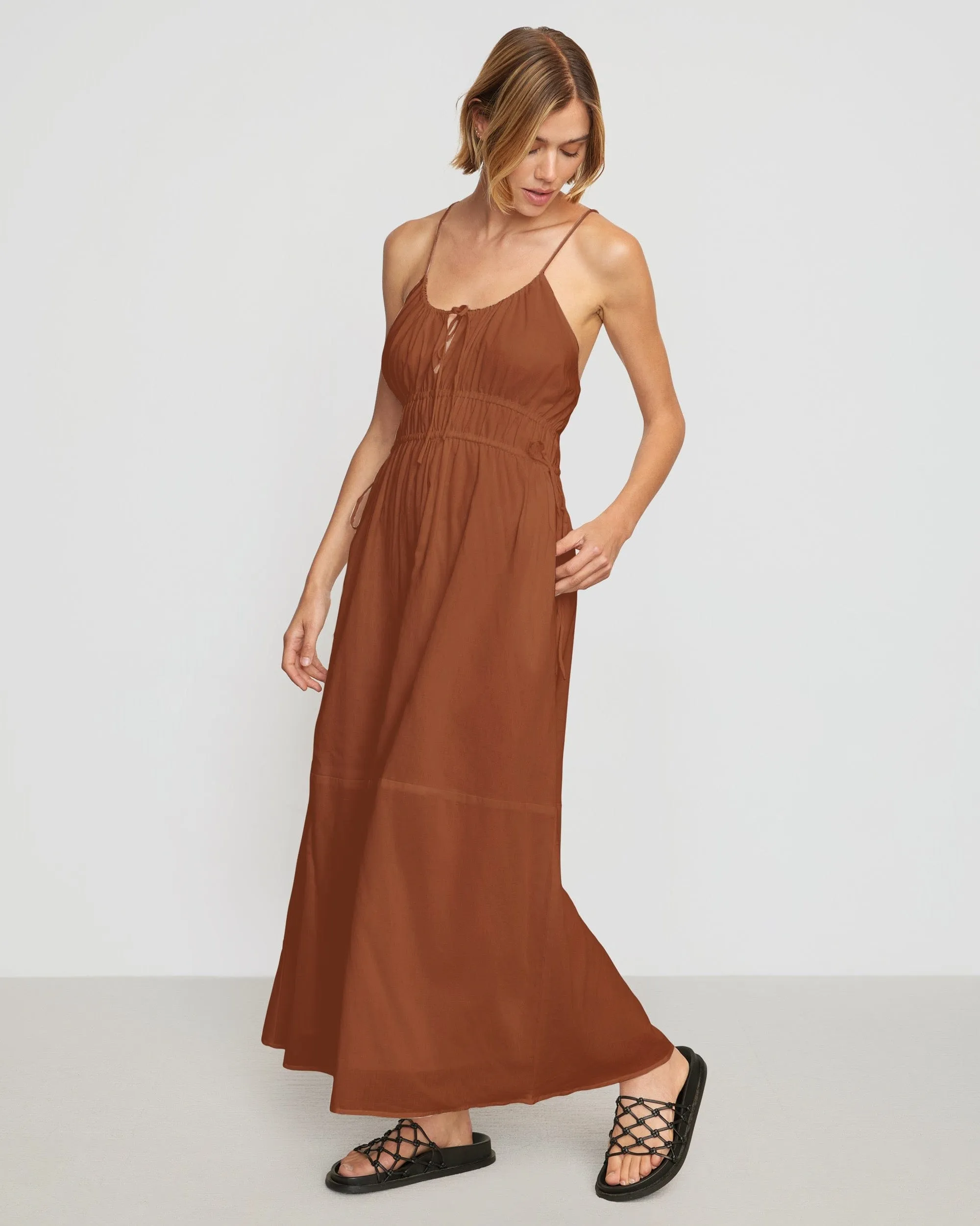 Alessandra Sculpted Cinched-Waist Dress