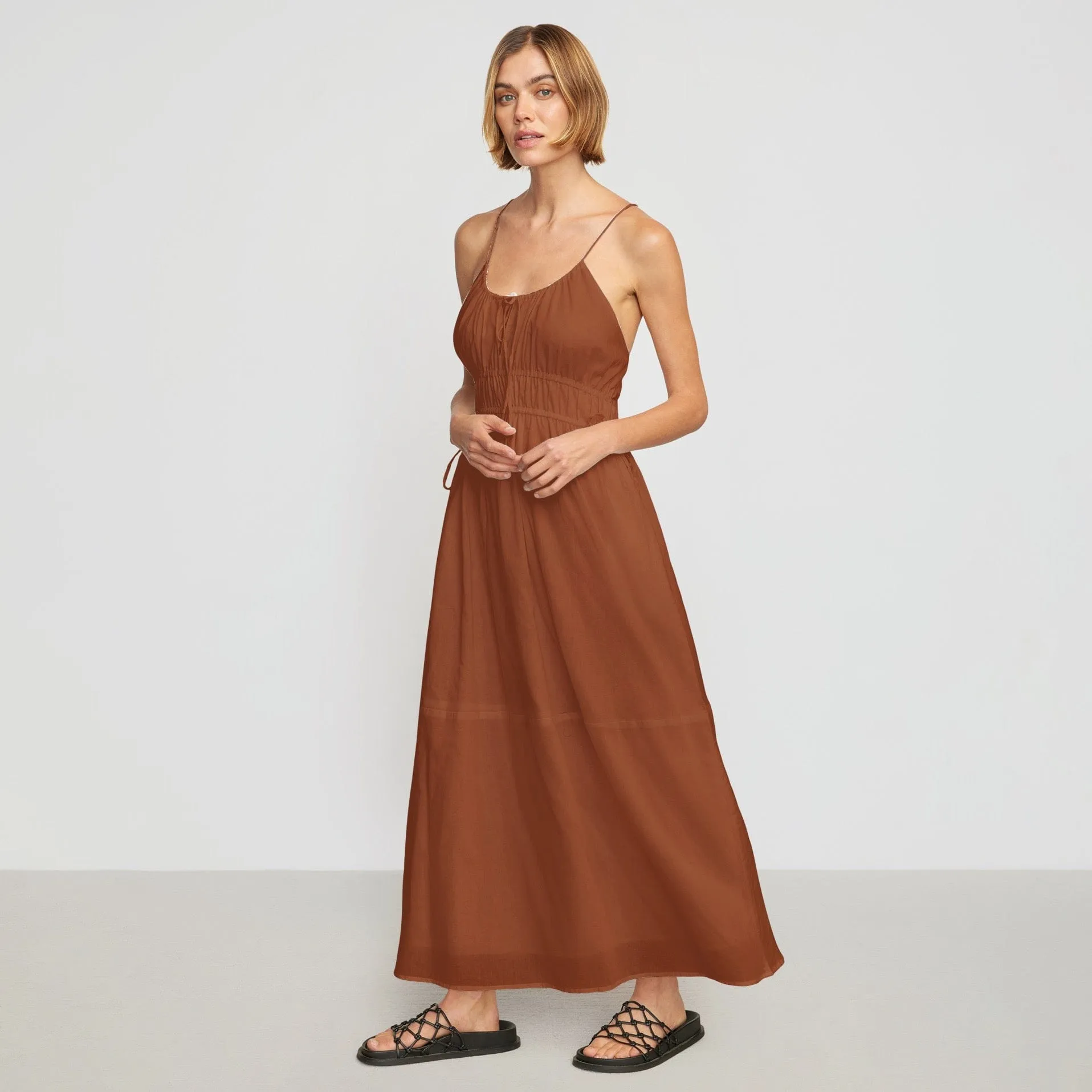 Alessandra Sculpted Cinched-Waist Dress