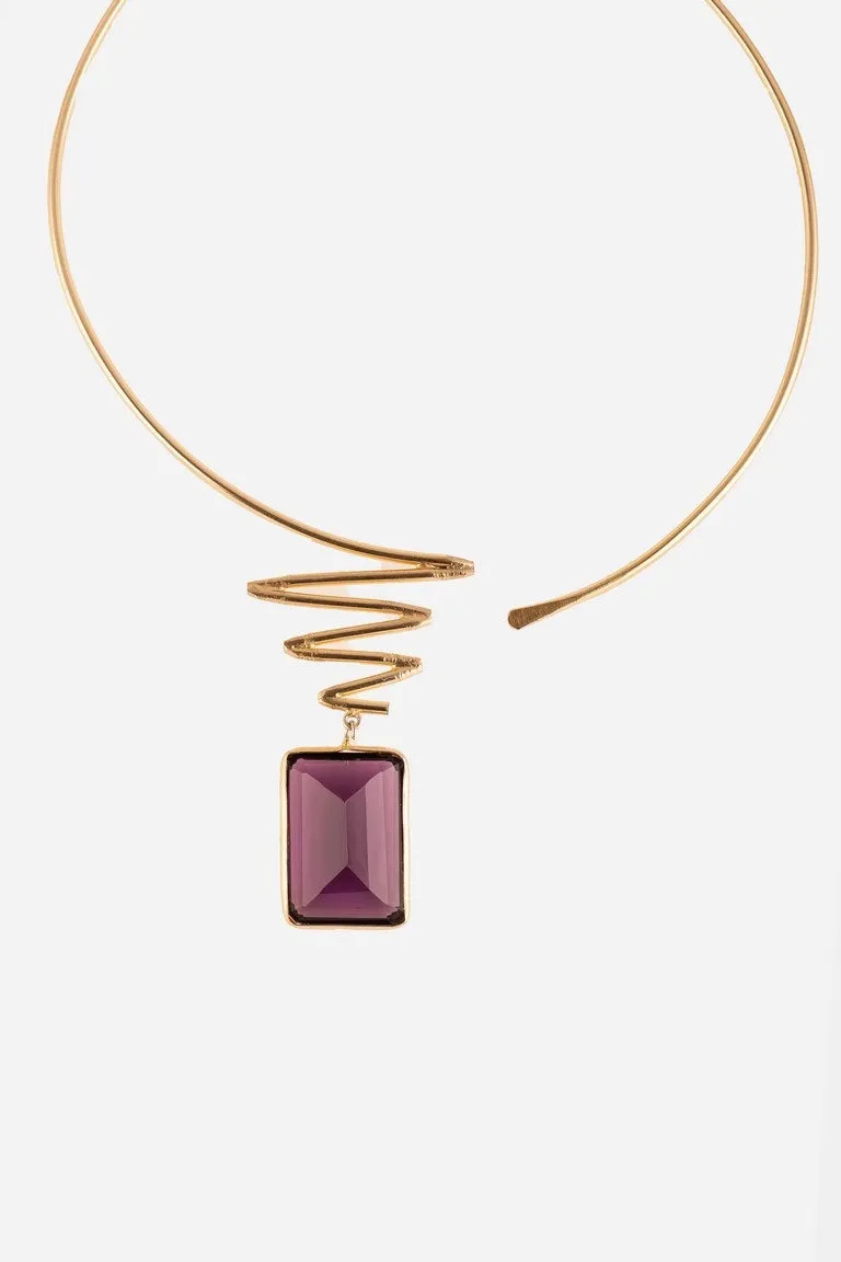 Amethyst Stone Lightweight Necklace