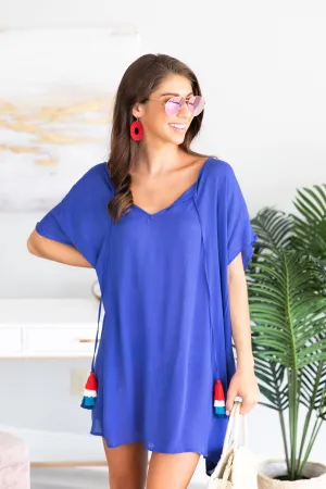 Buddy Love: Beachy Babe Royal Blue Shira Dress