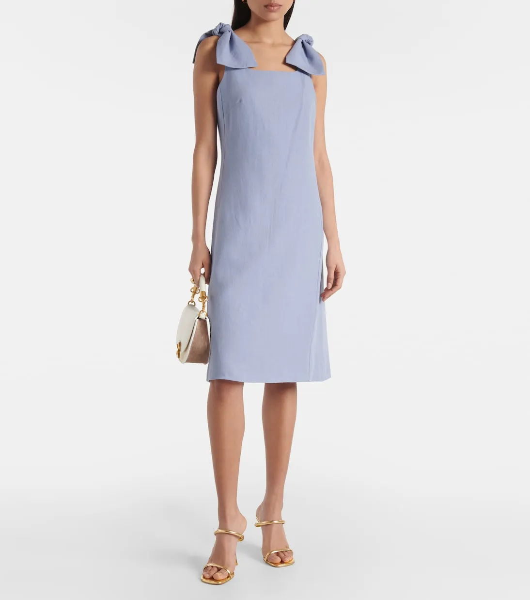 Chloé linen midi dress, blue