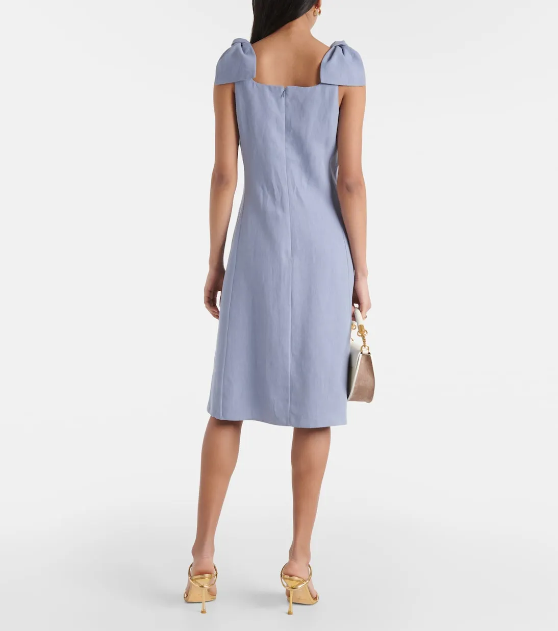 Chloé linen midi dress, blue