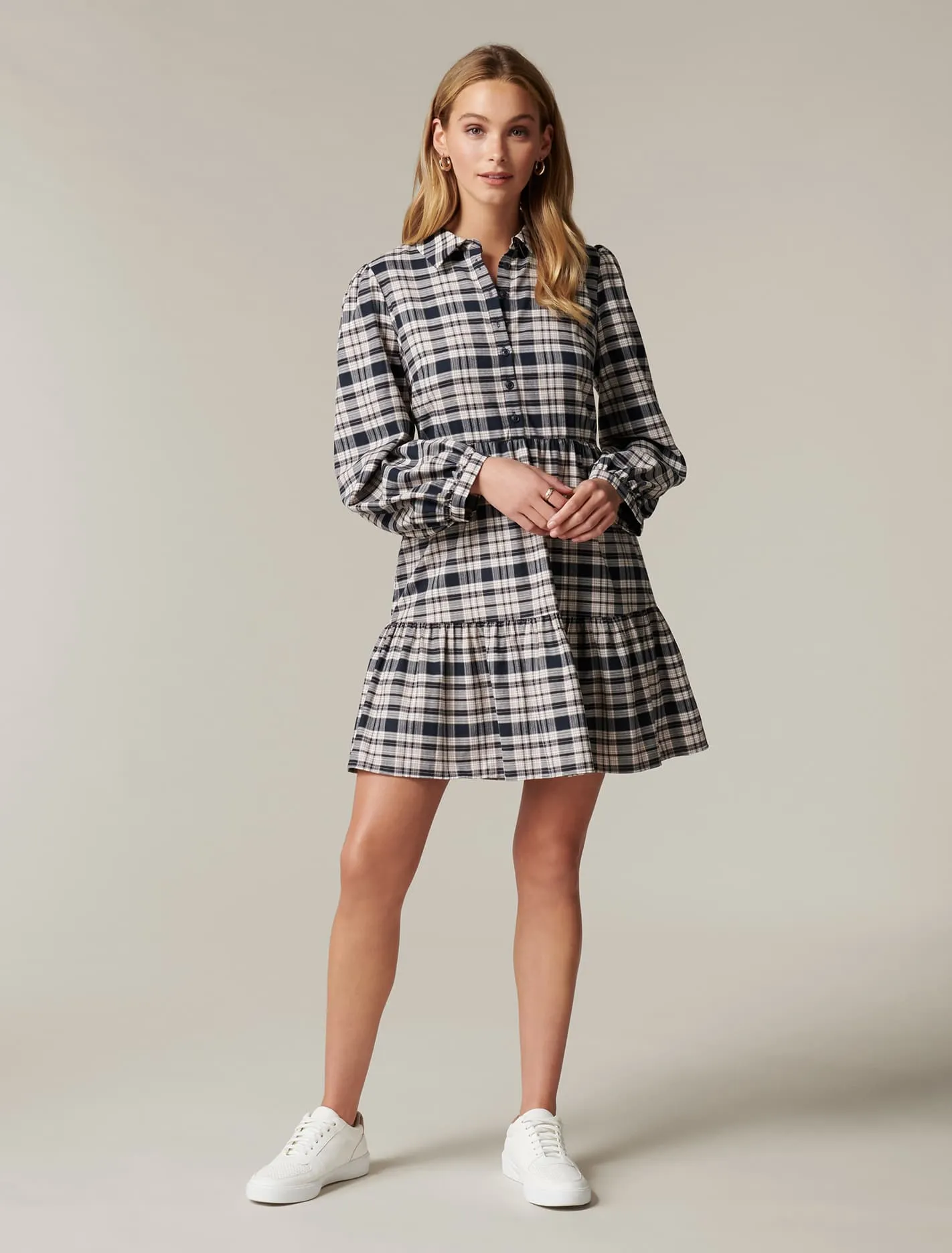 Cindy Collared Smock Dress