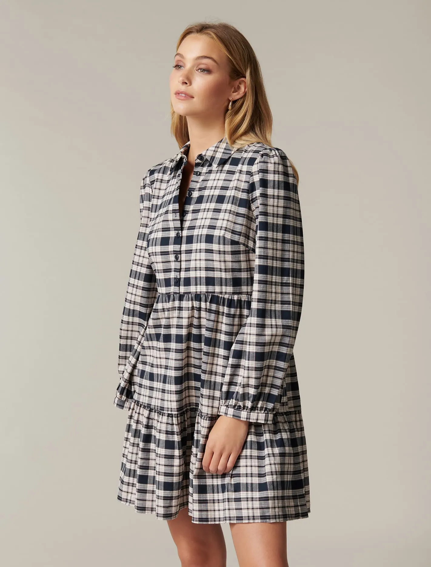 Cindy Collared Smock Dress