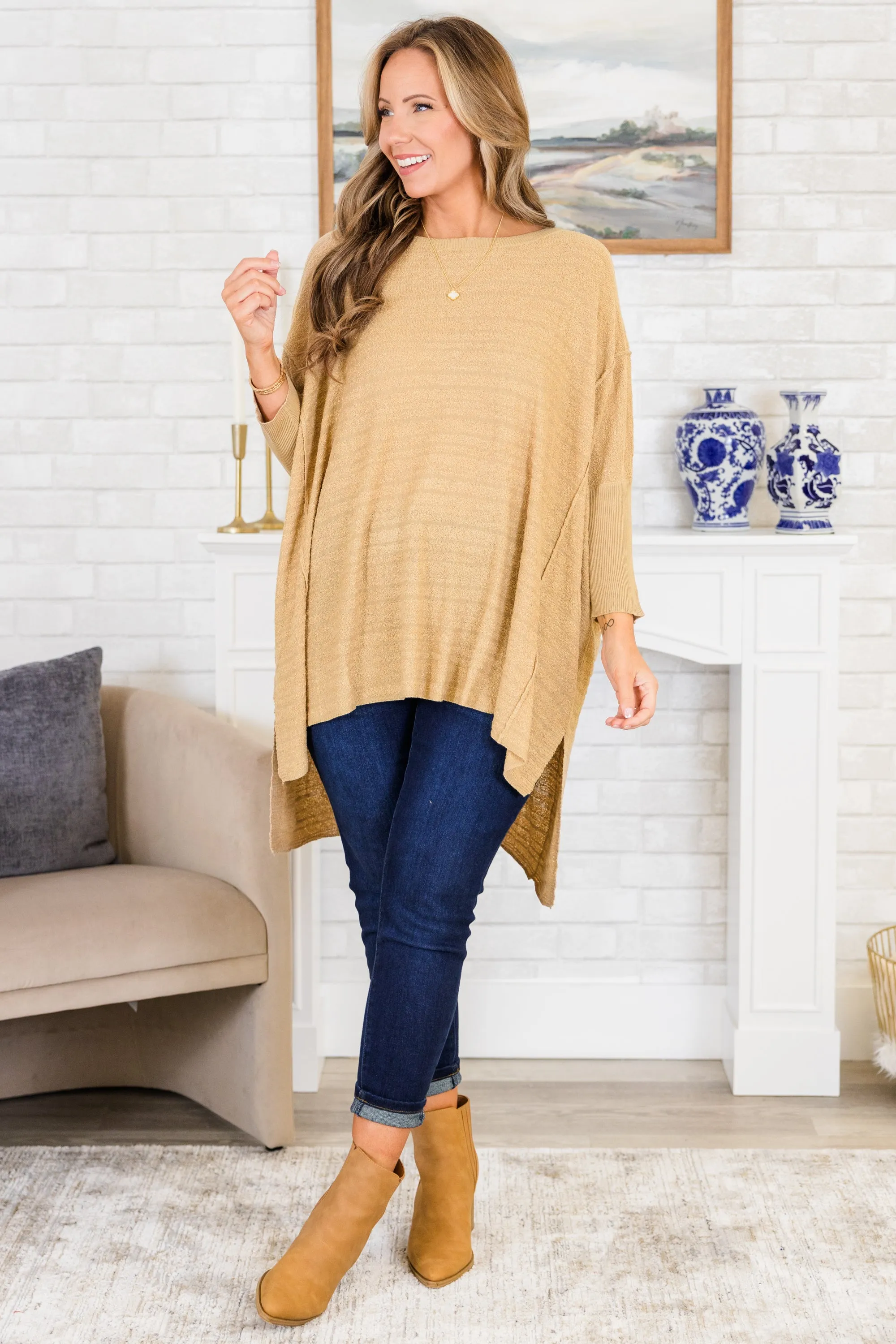 Cozy Cues Top, Taupe