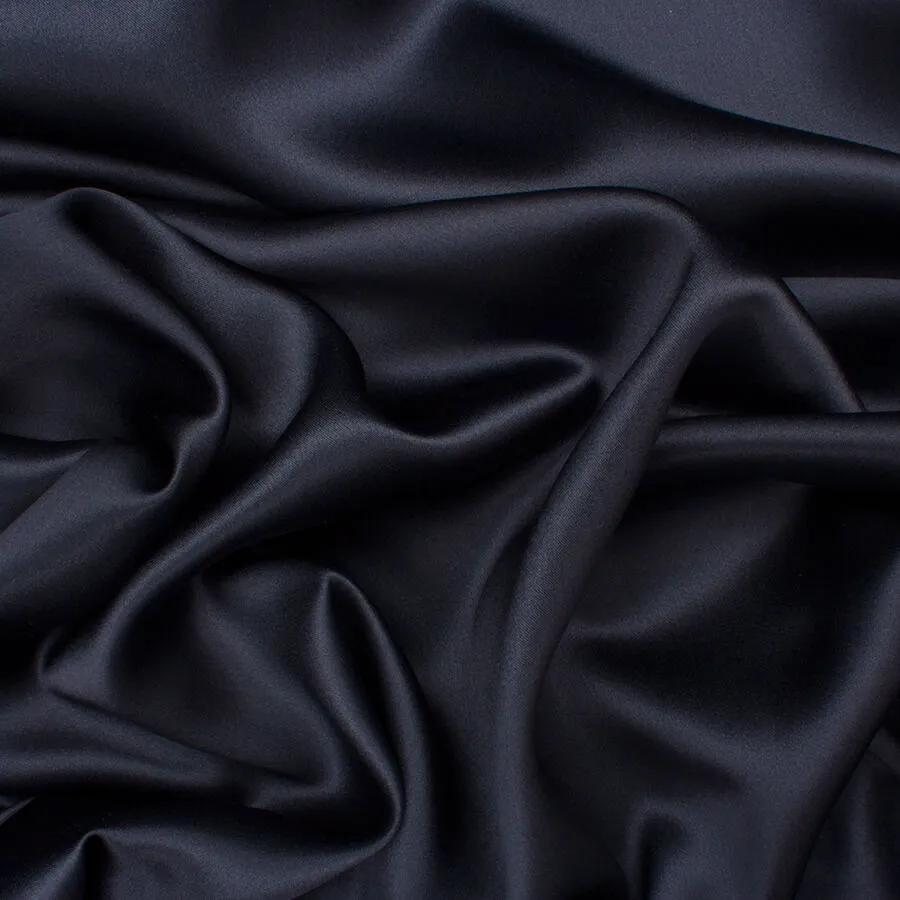 Dark Blue Silk Satin