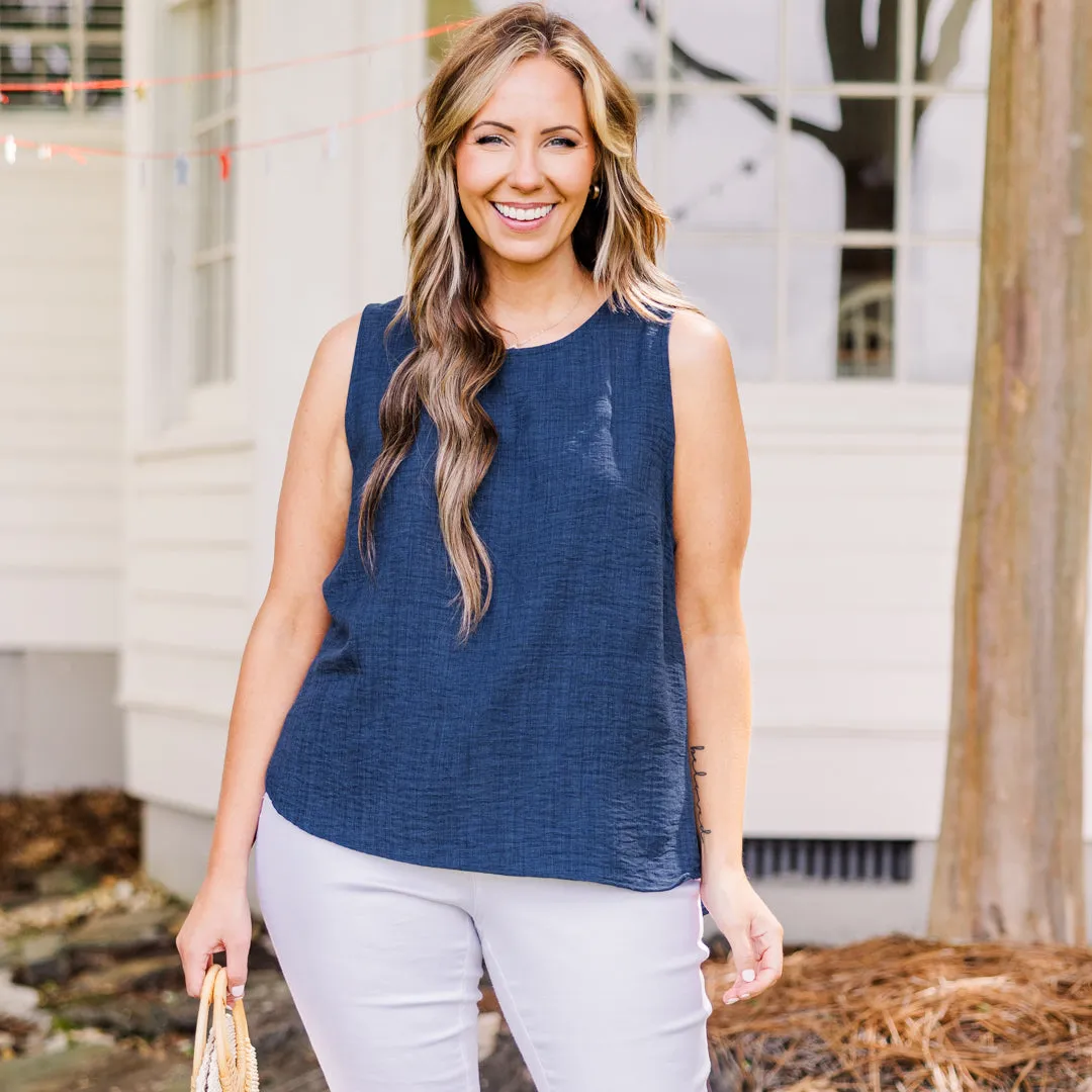 Easy Breezy Top, Navy Blue