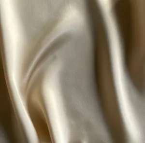 Elegant Golden Slumbers Gleaming Silk Satin Charmeuse (Made in Italy)