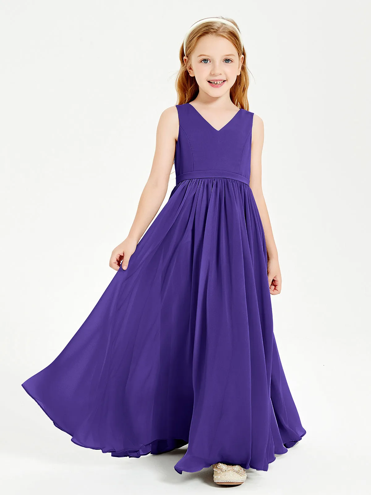 Elegant Sleeveless Junior Bridesmaid Dresses Regency