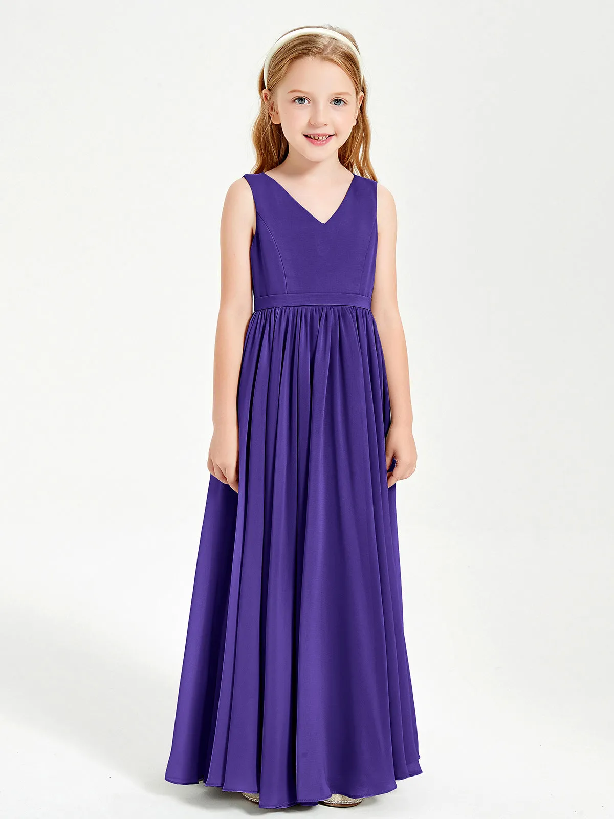 Elegant Sleeveless Junior Bridesmaid Dresses Regency