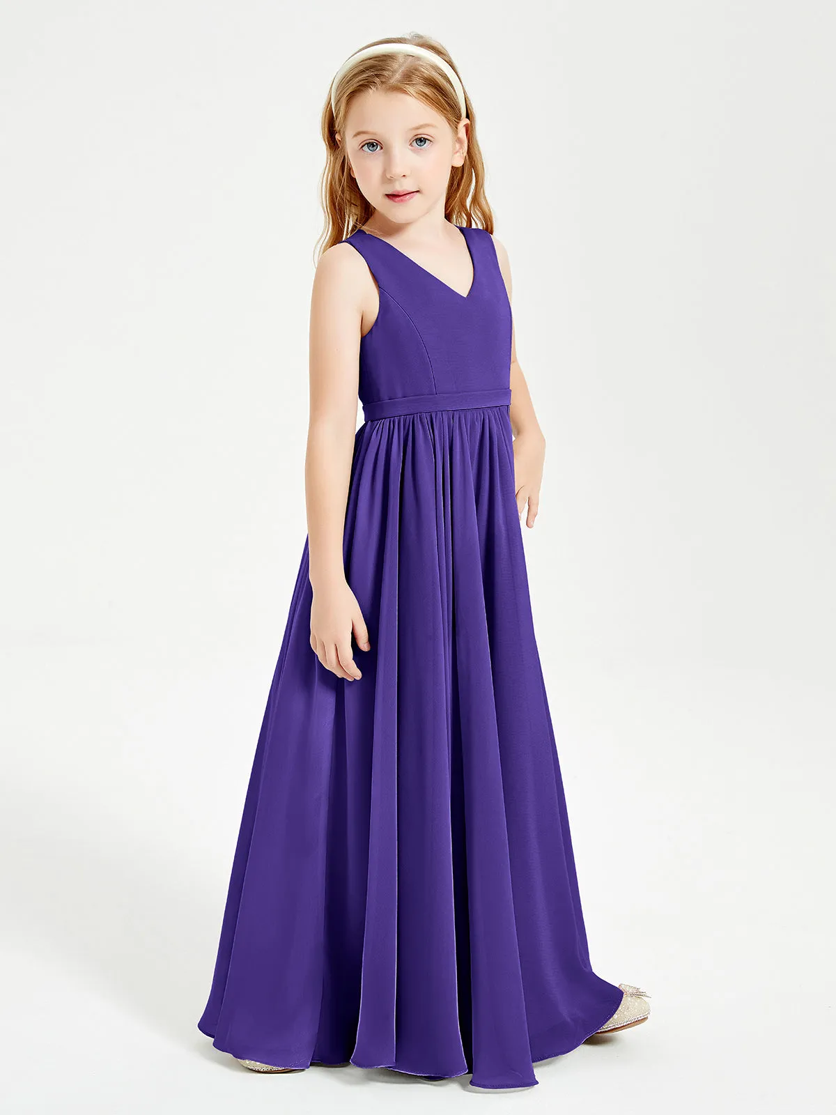 Elegant Sleeveless Junior Bridesmaid Dresses Regency