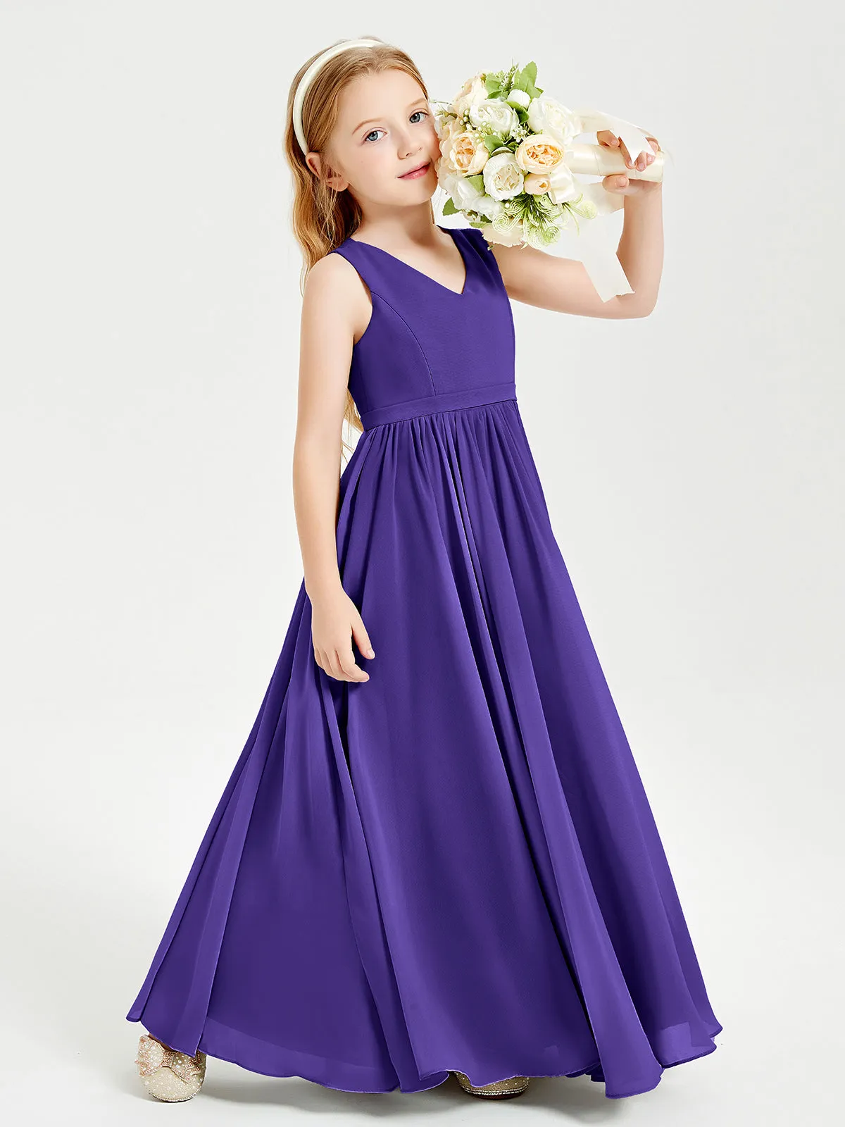 Elegant Sleeveless Junior Bridesmaid Dresses Regency