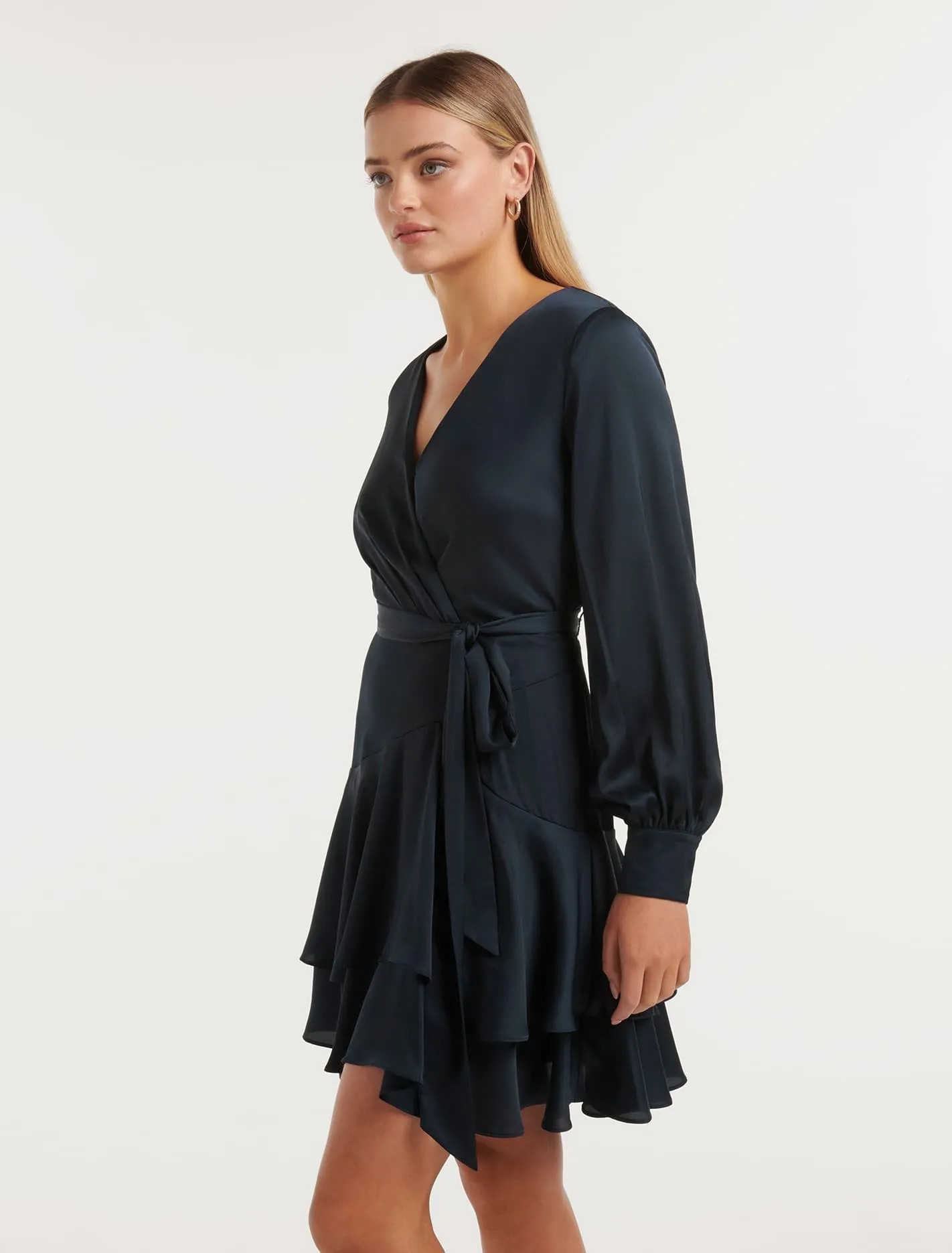 Emerson Long Sleeve Satin Mini Dress