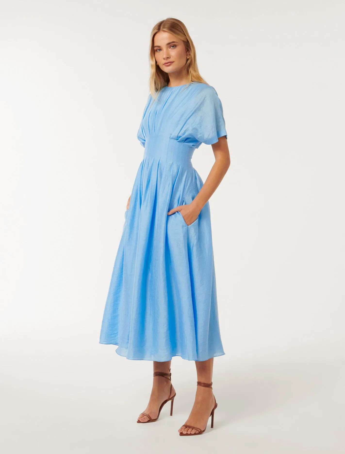 Eve Seam Detail Midi Dress