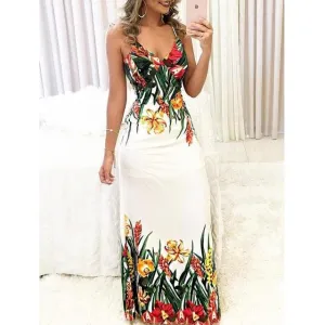 Floral Sleeveless Maxi Dress