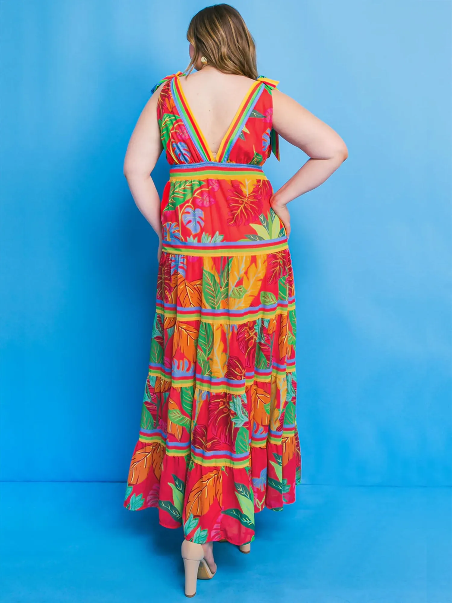 Flying Tomato Plus Sleeveless V Neck Maxi Dress - Brands We Love