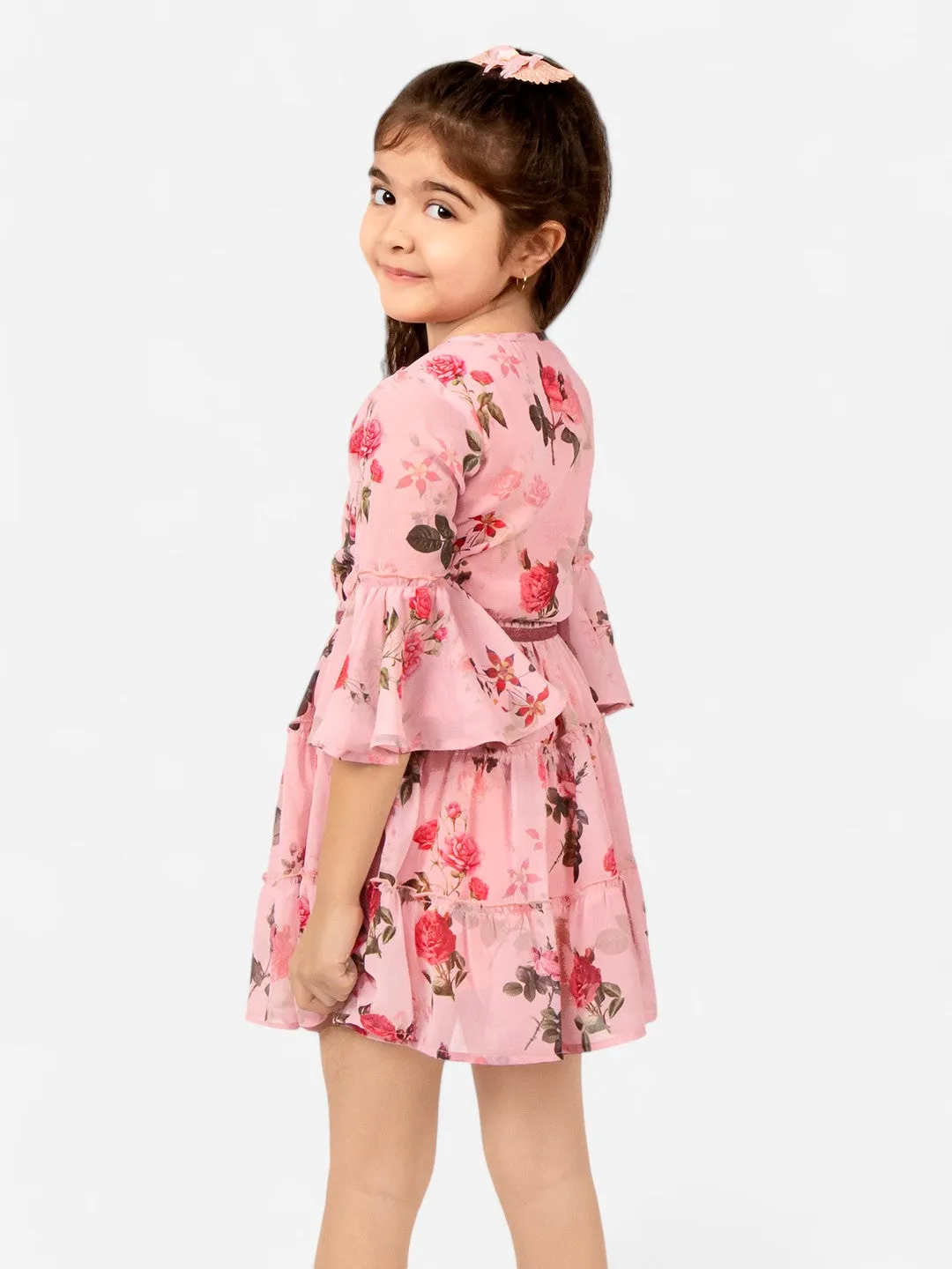 Girls Georgette Flared Dress