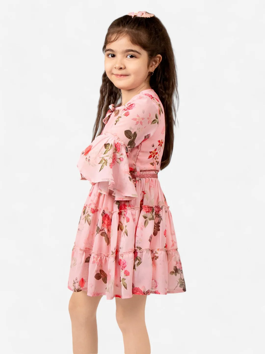 Girls Georgette Flared Dress