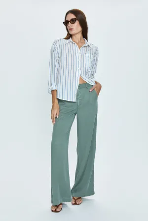 Jadyn Low Slung Palazzo Pants - Olivine