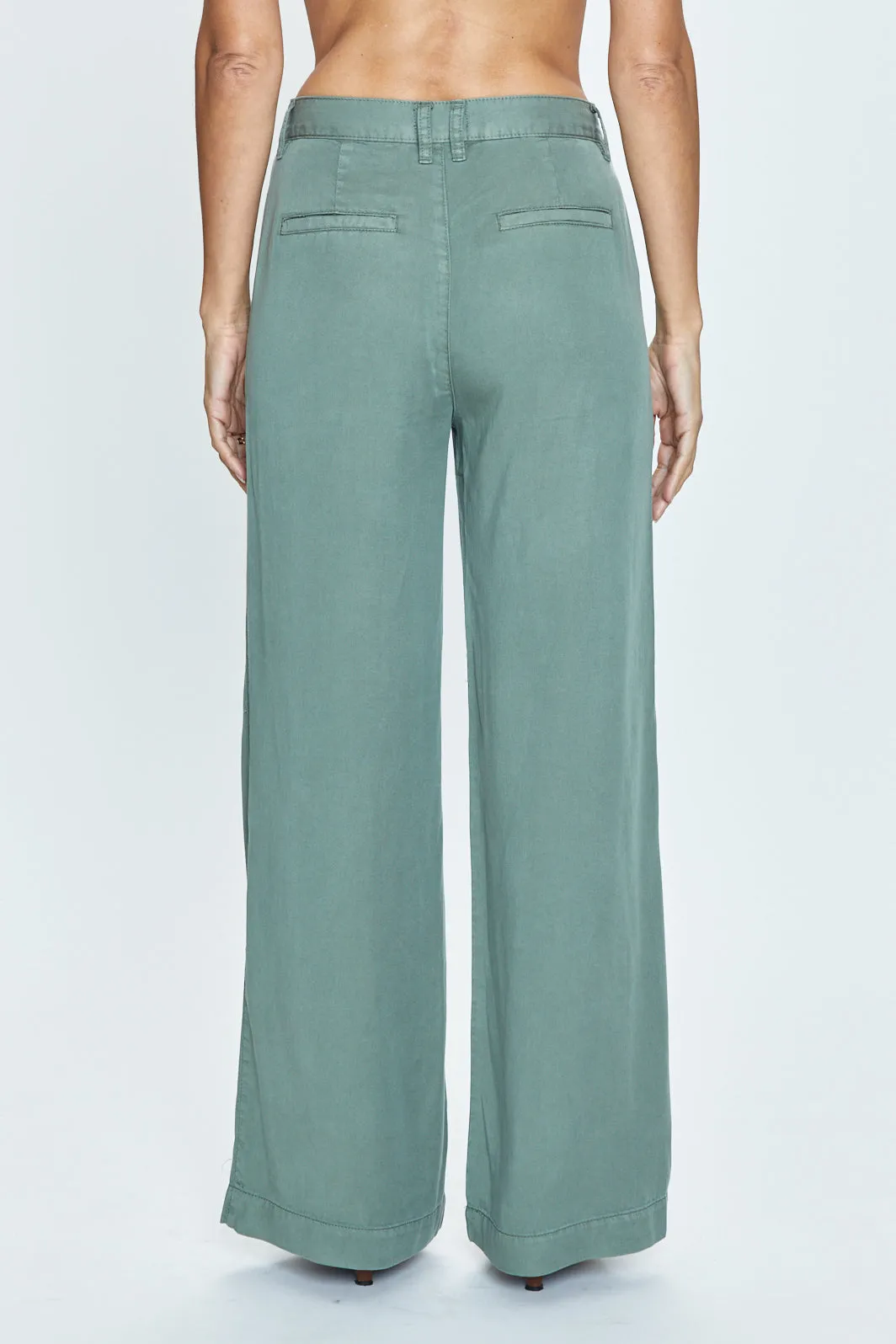 Jadyn Low Slung Palazzo Pants - Olivine