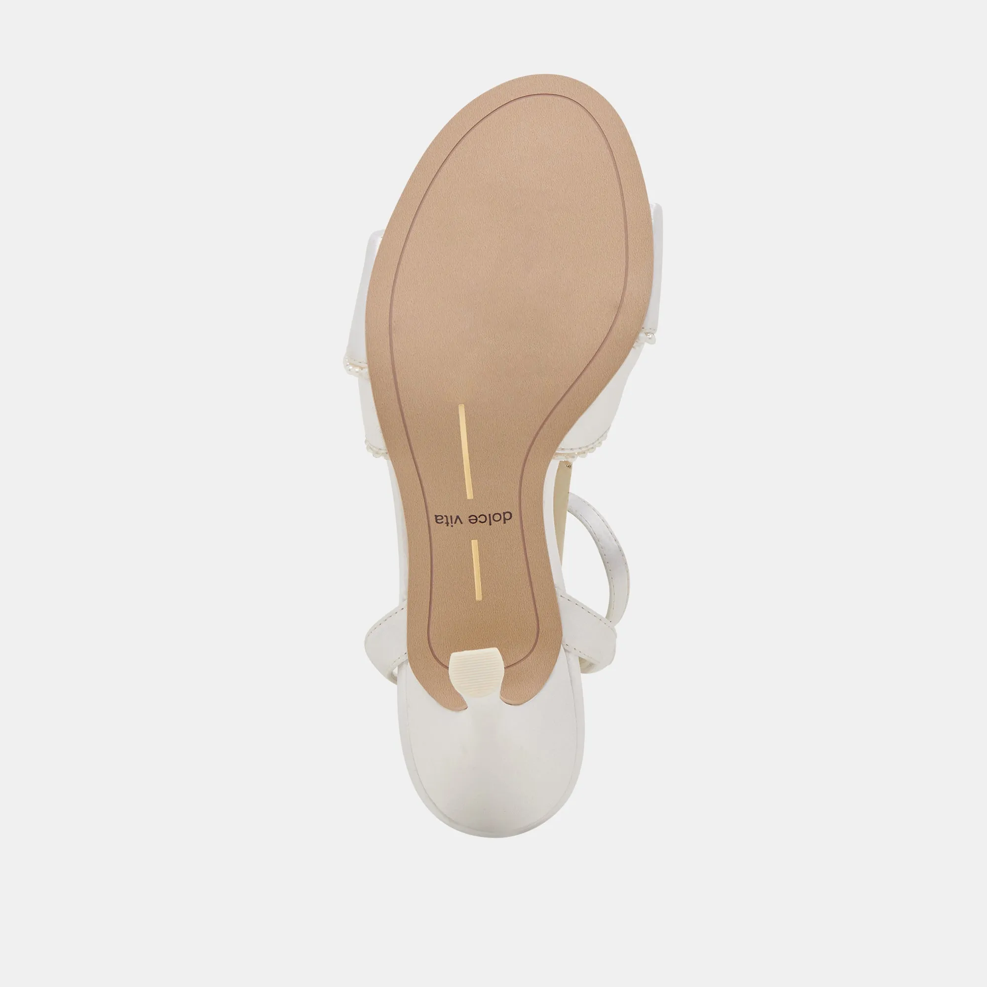 LUNETE PEARL HEELS VANILLA SATIN