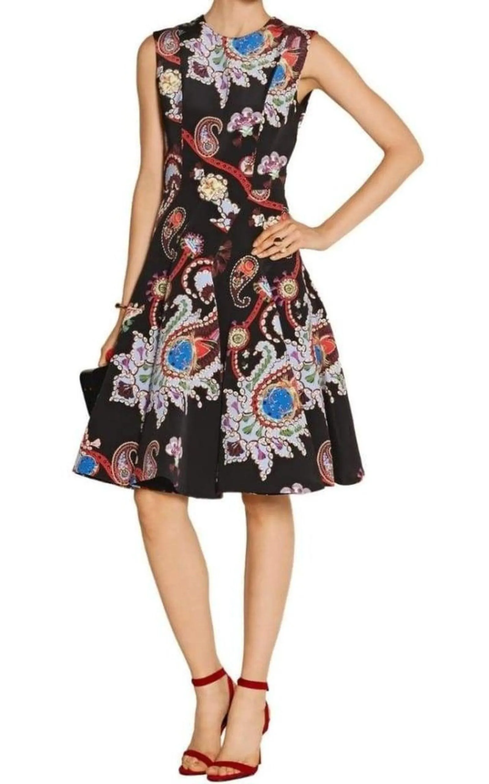 Masson Printed Silk-Satin Dress