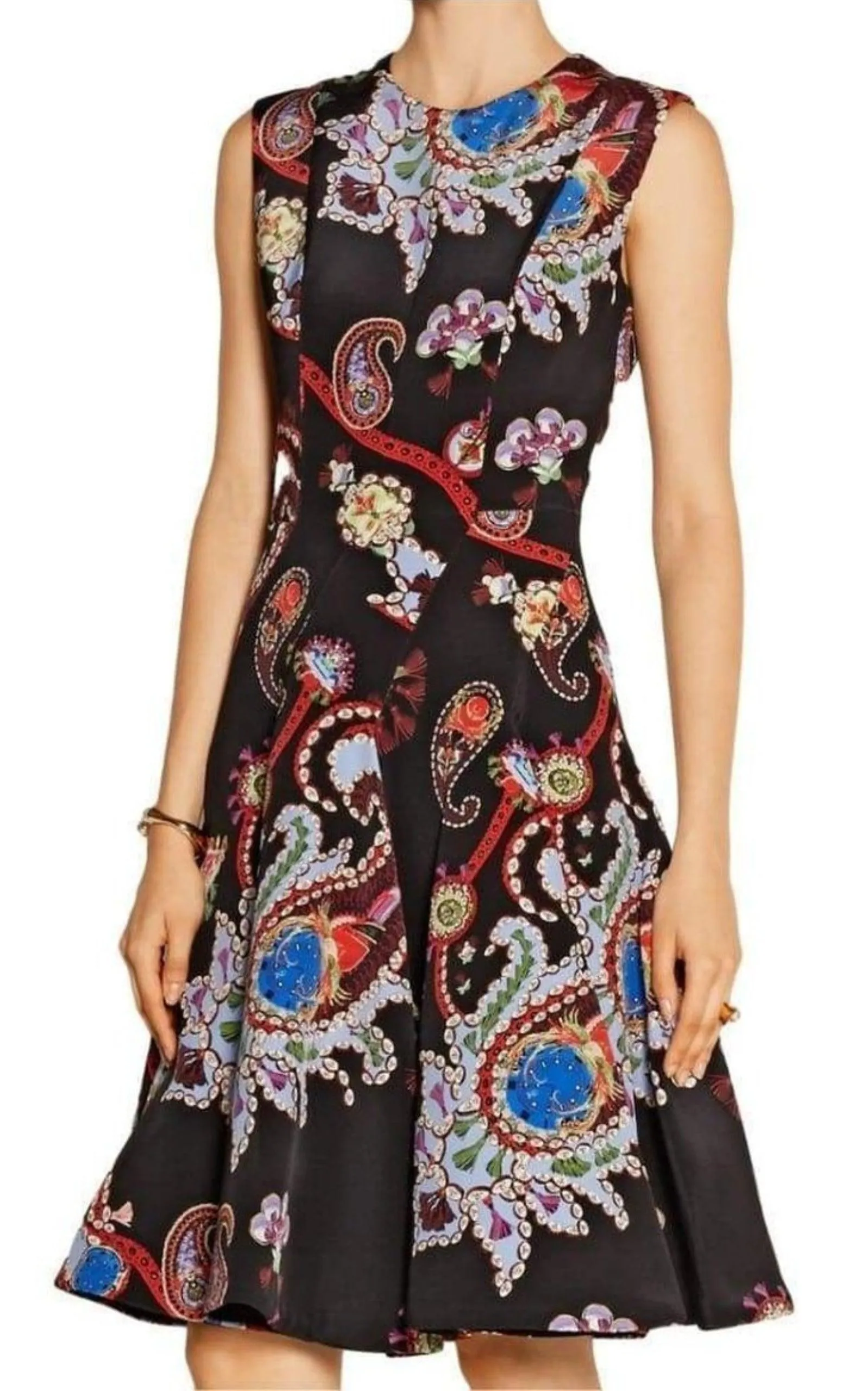 Masson Printed Silk-Satin Dress