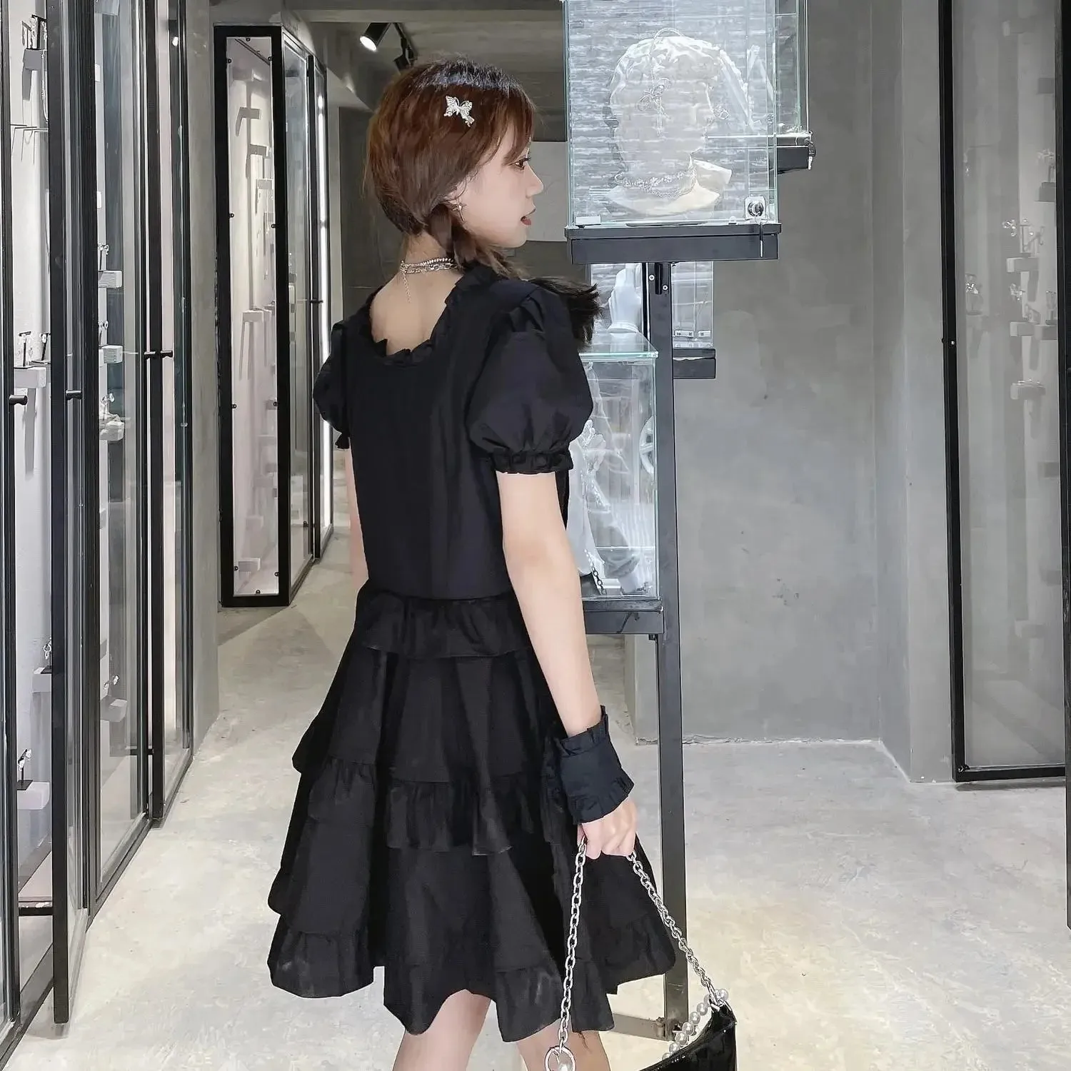 'Moonlight' Black Gothic Lolita Dress