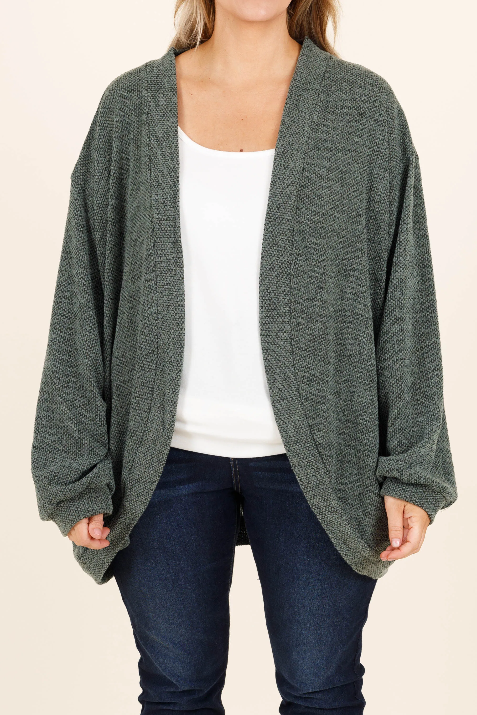 Not One To Be Saved Cardigan, Olive