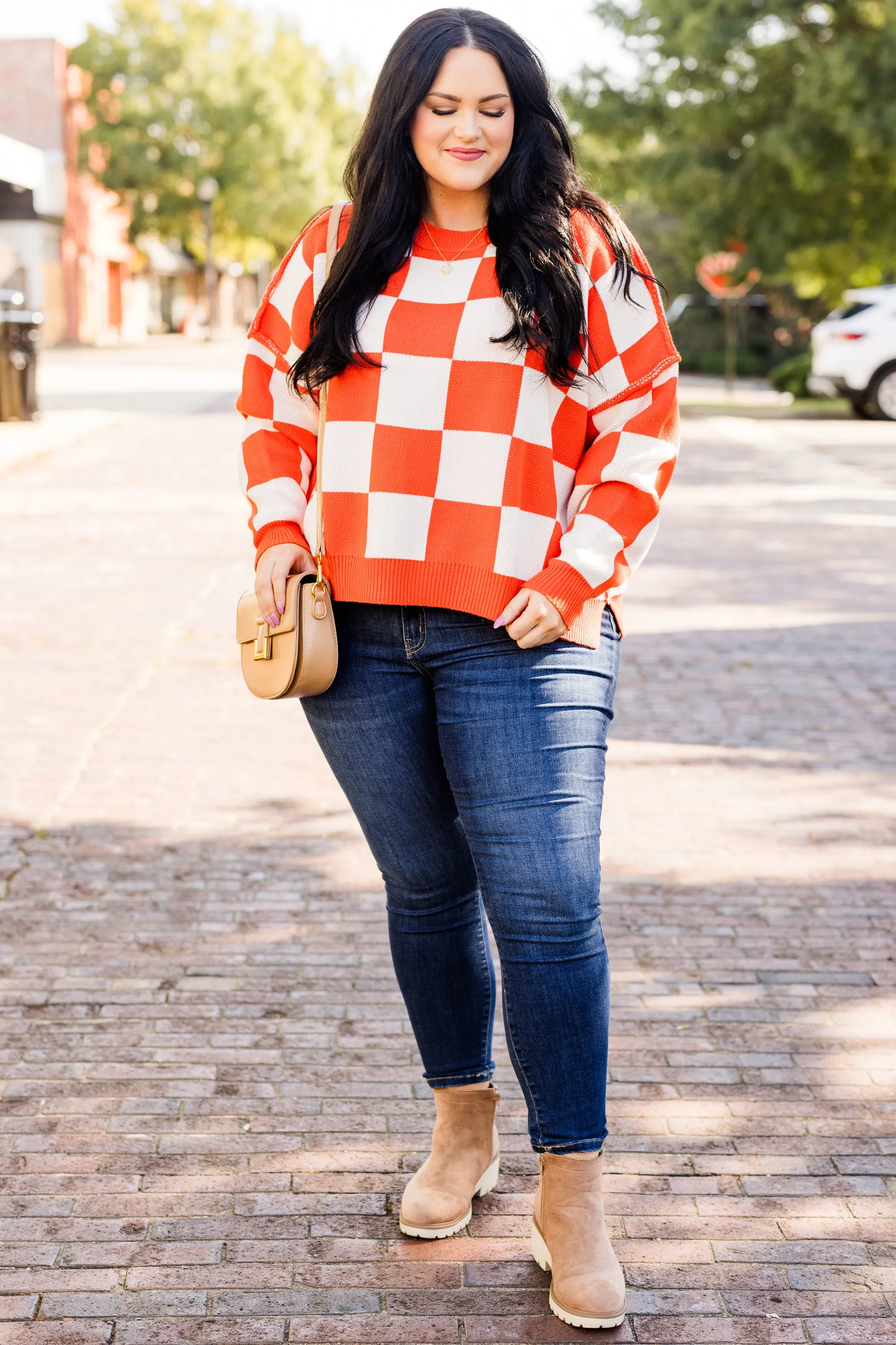 Perfect For A Picnic Sweater, Orange