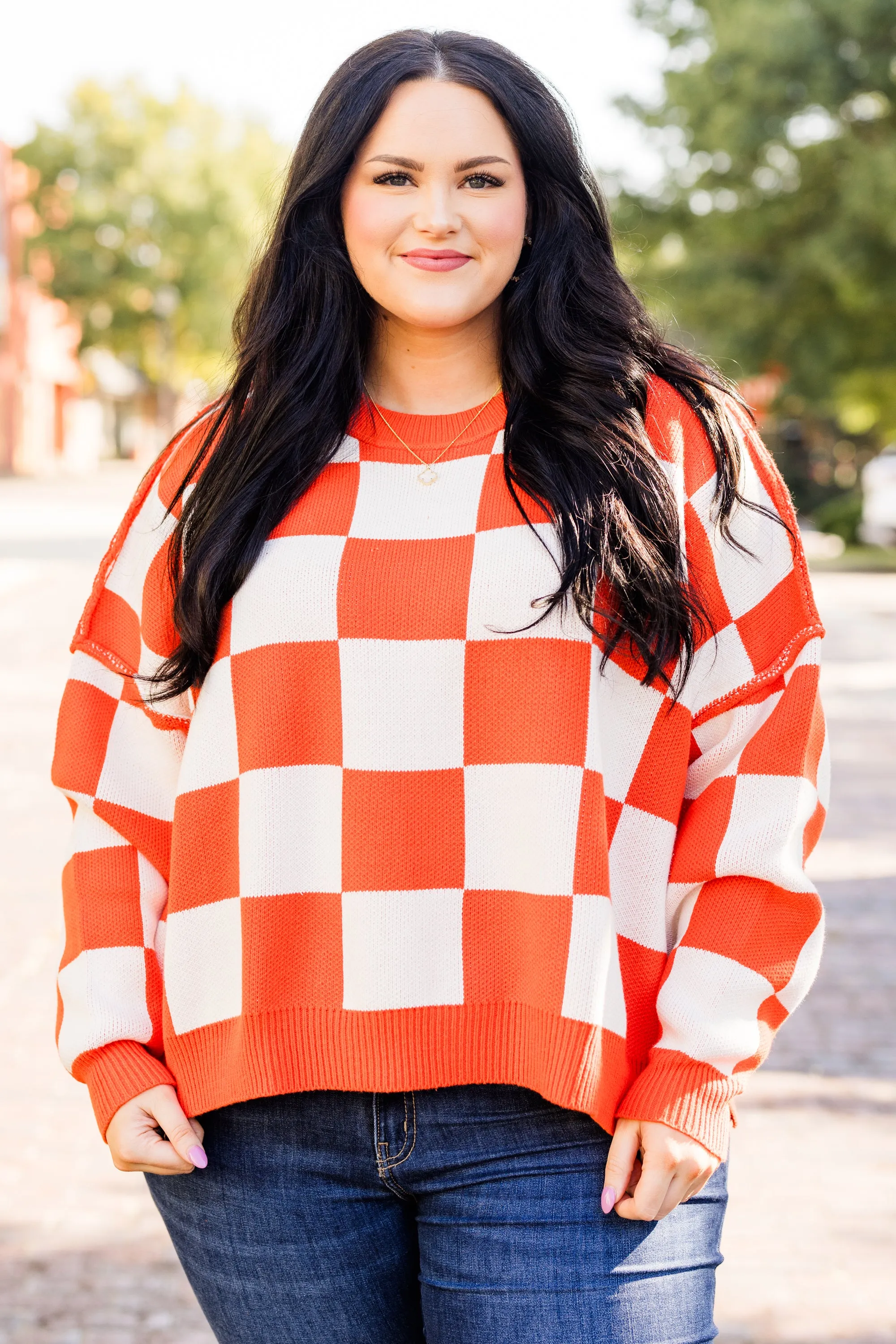 Perfect For A Picnic Sweater, Orange