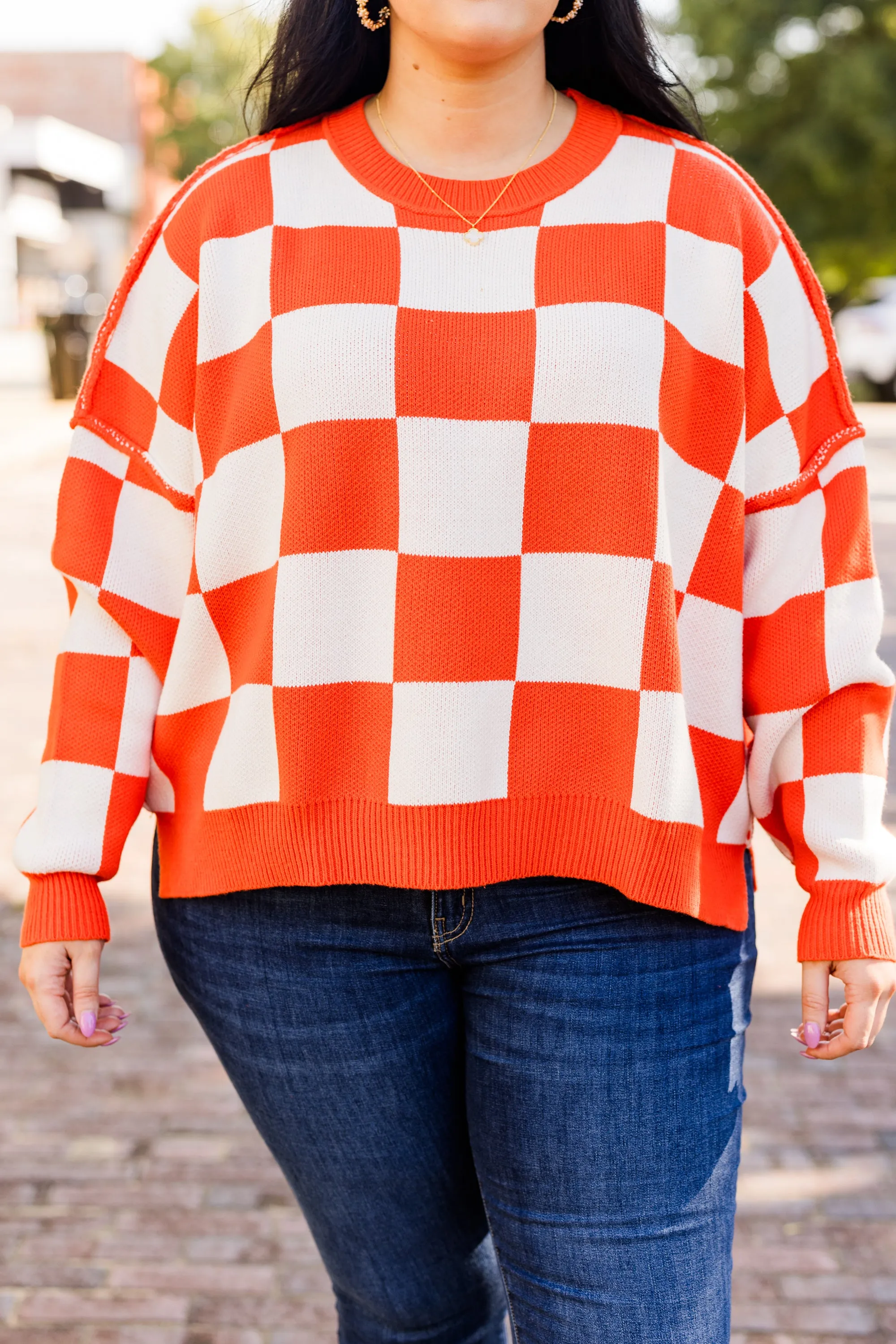 Perfect For A Picnic Sweater, Orange