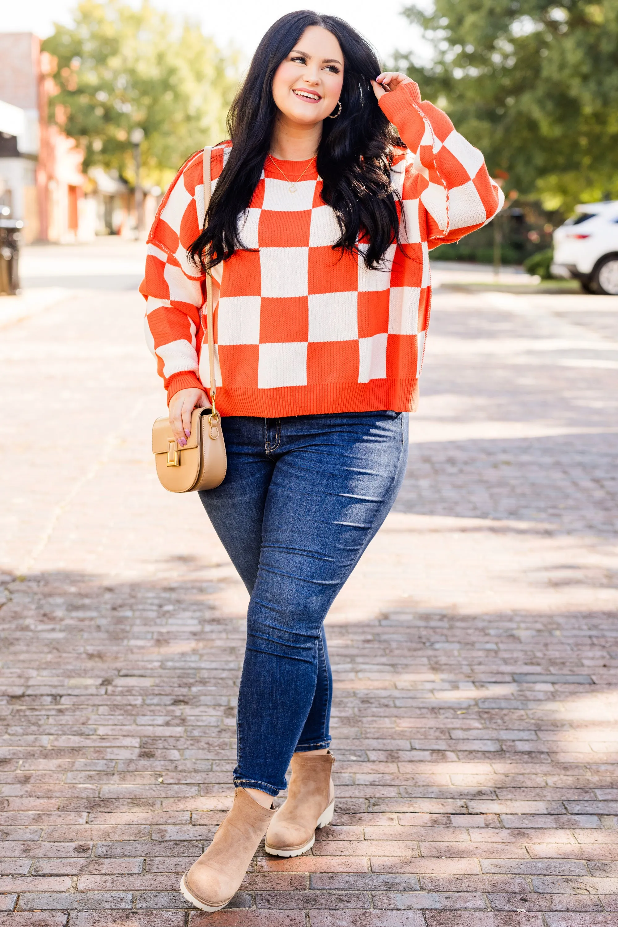 Perfect For A Picnic Sweater, Orange