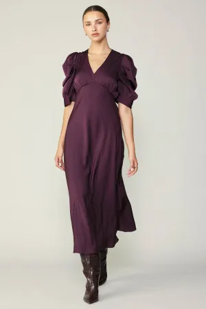 Puff Sleeve Midi Dress