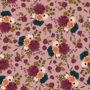 RILEY BLAKE CHALLIS RAYON Dahlia Grenadine - SALE $21.00 p/m