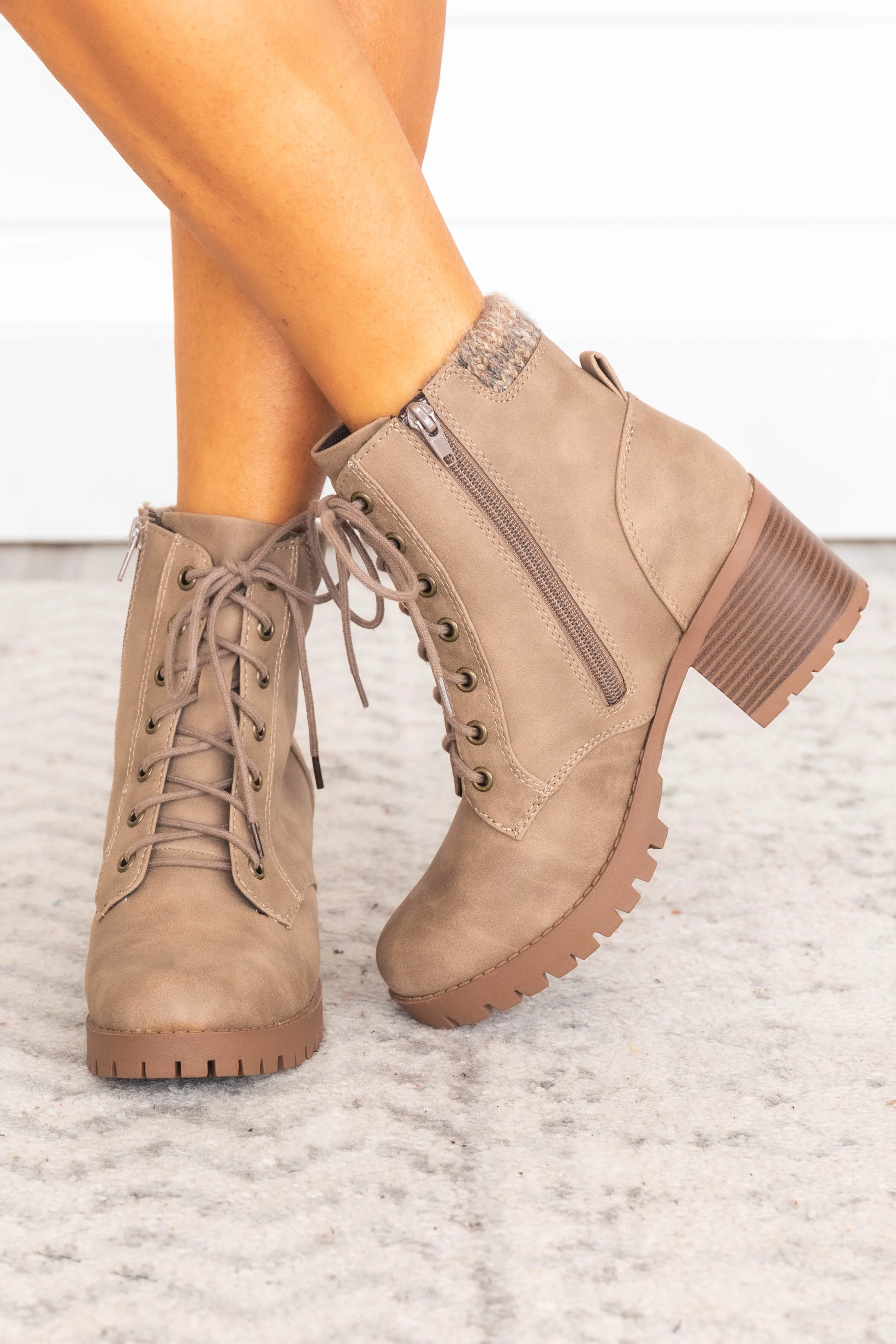 Ruth Taupe Booties FINAL SALE