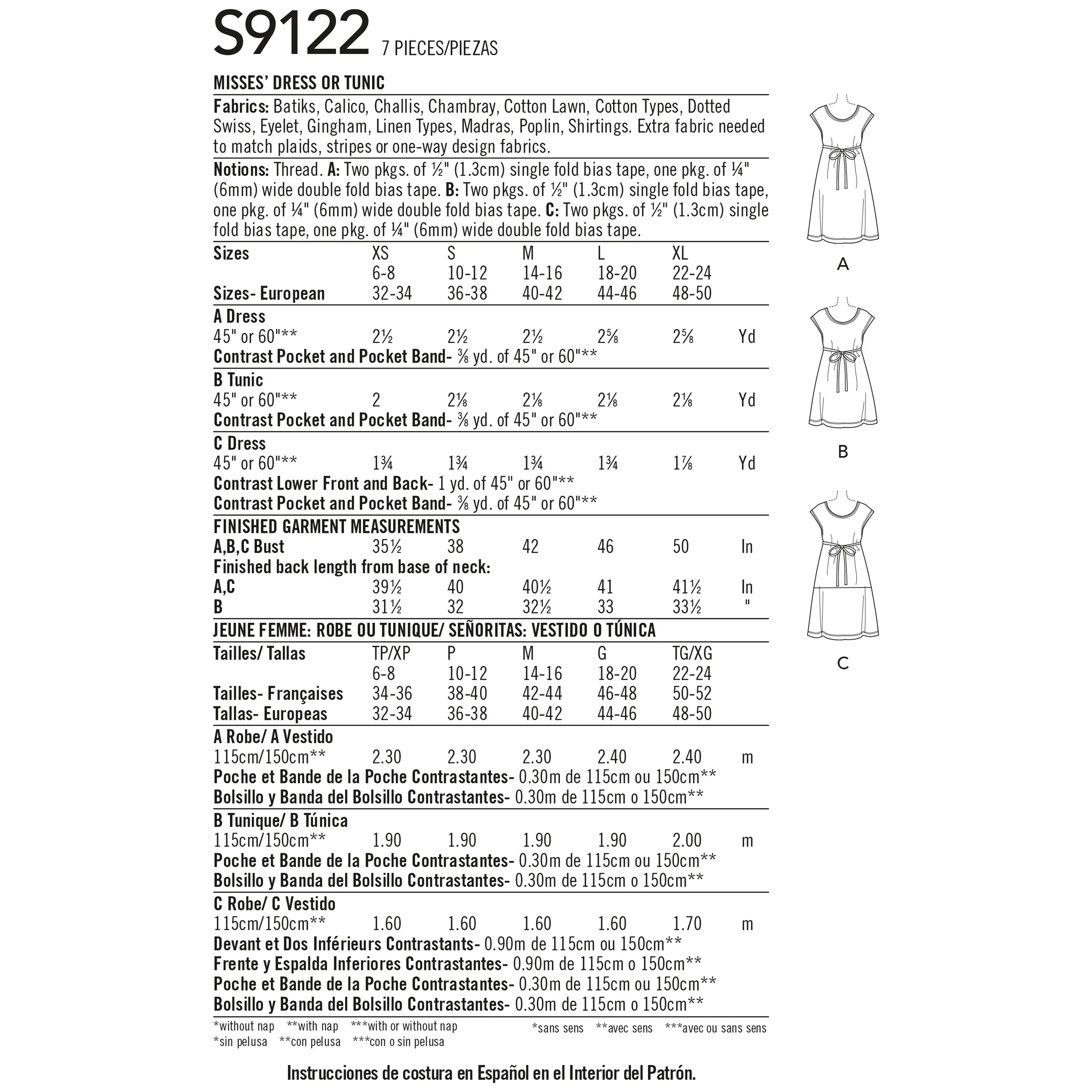 Simplicity Pattern 91Misses' Dresses