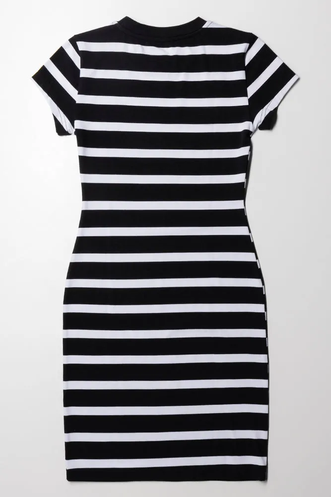 Striped Bodycon Black