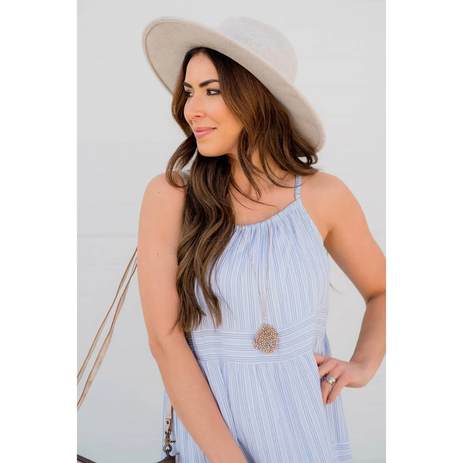 Tiered Stripe Tank Dress