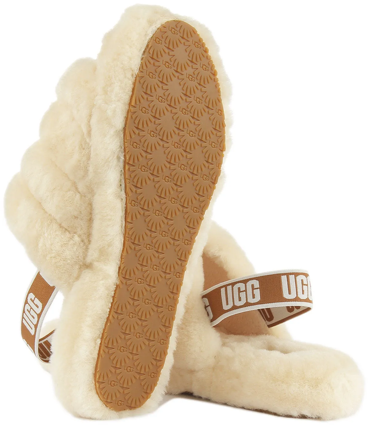 Ugg Australia Fluff Yeah Slippers In Natural For Juniors