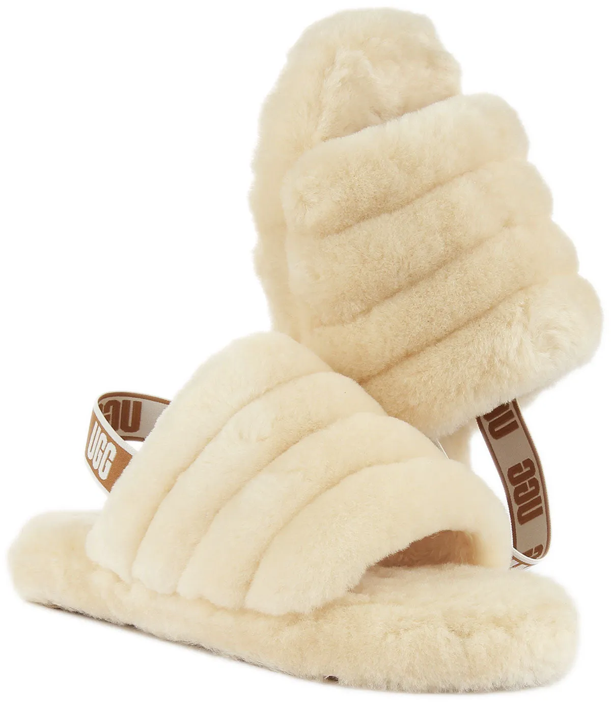 Ugg Australia Fluff Yeah Slippers In Natural For Juniors