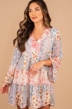 Where It All Begins Blue Floral Dress