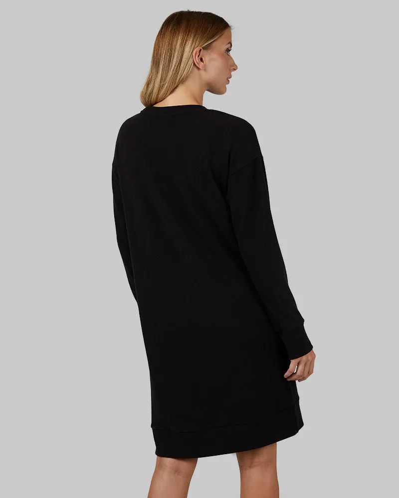 WOMEN'S SOFT SWEATER KNIT CREW DRESS